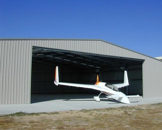 Private steel hangar